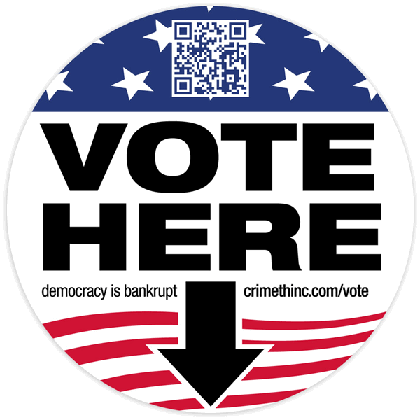 Photo of ‘Vote Here’ front side